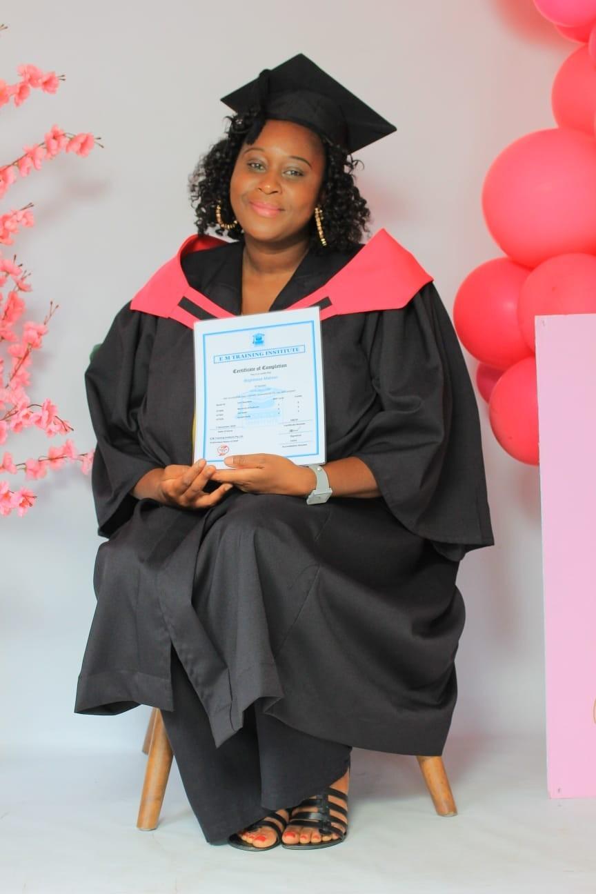 Graduate celebrating her achievement